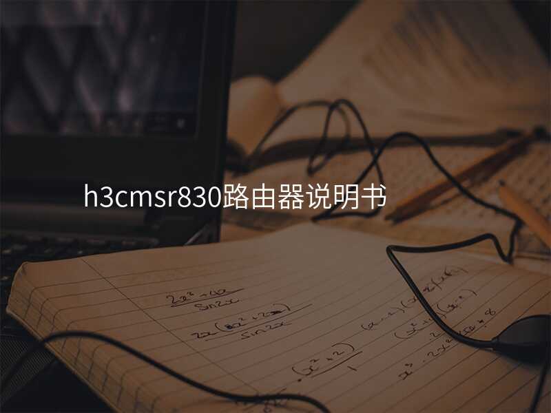 来自文章h3cmsr800-10路由器设置的图片配图介绍