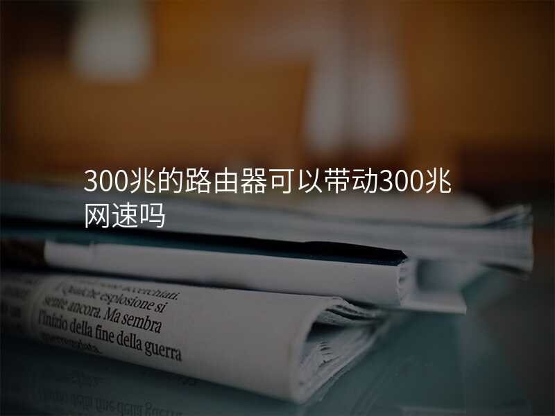 来自文章300兆的路由器支持多少兆的宽带的图片配图介绍