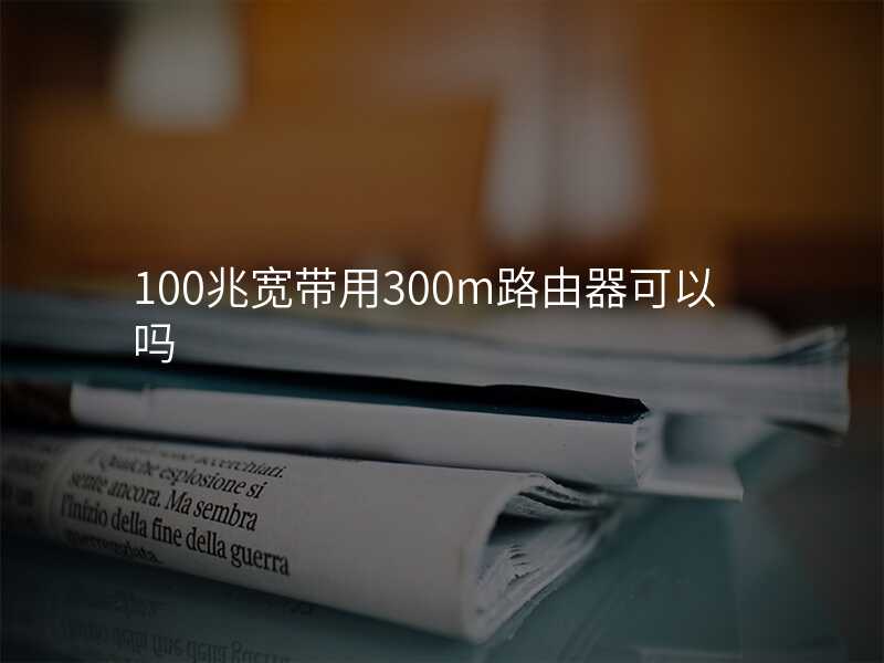 来自文章100兆宽带用300m路由器可以吗的图片配图介绍